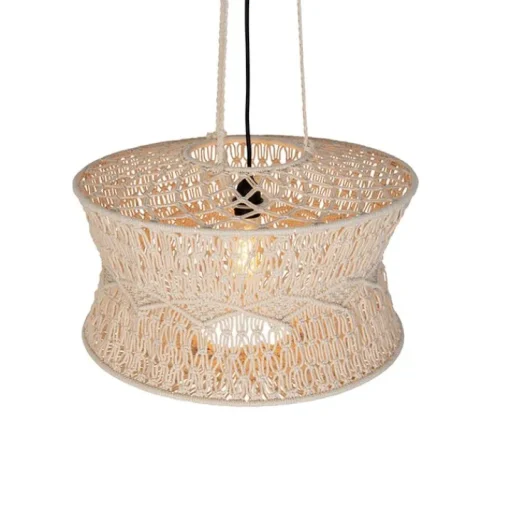 QAZQA Oosterse hanglamp macramé 50 cm - Leonard