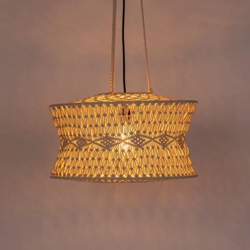 QAZQA Oosterse hanglamp macramé 50 cm - Leonard