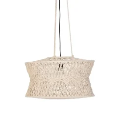 QAZQA Oosterse hanglamp macramé 50 cm - Leonard