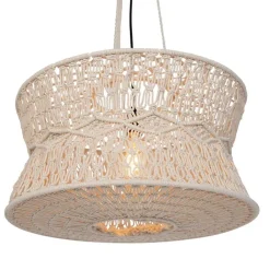 QAZQA Oosterse hanglamp macramé 50 cm - Leonard