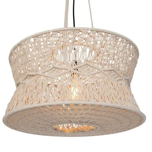 QAZQA Oosterse hanglamp macramé 50 cm - Leonard