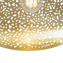QAZQA Oosterse hanglamp zwart met goud 28 cm - Japke