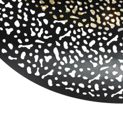 QAZQA Oosterse hanglamp zwart met goud 28 cm - Japke