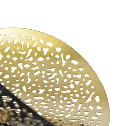 QAZQA Oosterse hanglamp zwart met goud 28 cm - Japke