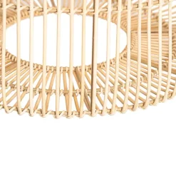 QAZQA Oosterse hanglamp zwart met rotan kap - Maud