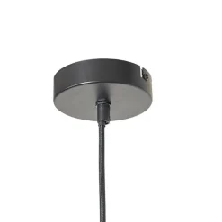 QAZQA Oosterse hanglamp zwart met rotan kap - Maud