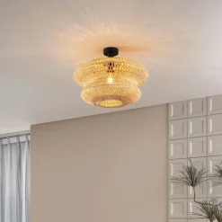 QAZQA Oosterse plafondlamp bamboe - Ostrava Double