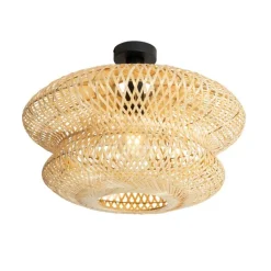 QAZQA Oosterse plafondlamp bamboe - Ostrava Double