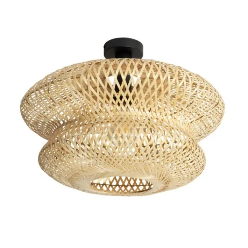 QAZQA Oosterse plafondlamp bamboe - Ostrava Double