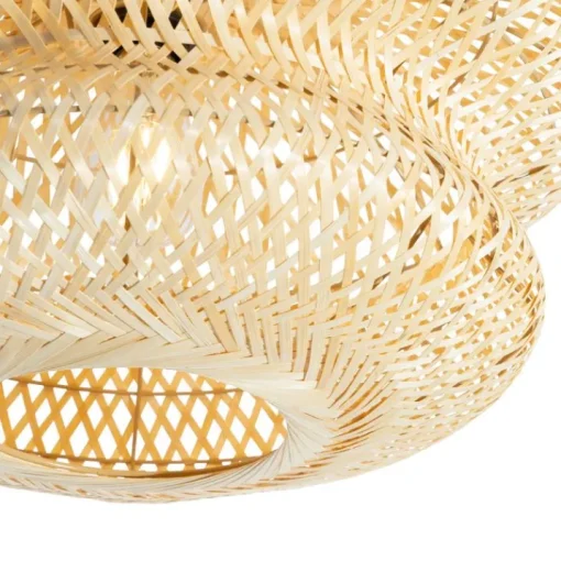 QAZQA Oosterse plafondlamp bamboe - Ostrava Double