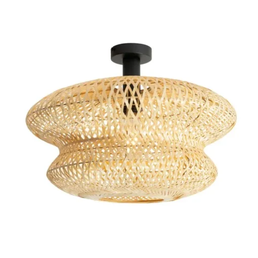 QAZQA Oosterse plafondlamp bamboe - Ostrava Double