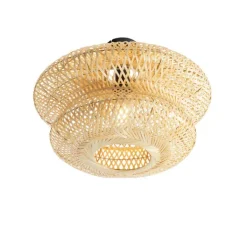 QAZQA Oosterse plafondlamp bamboe - Ostrava Double