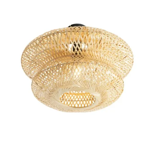 QAZQA Oosterse plafondlamp bamboe - Ostrava Double