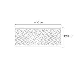 QAZQA Oosterse plafondlamp rotan met zwart 30cm - Tremmo
