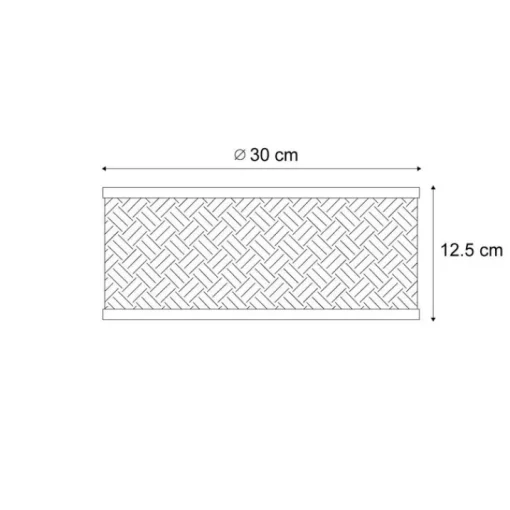 QAZQA Oosterse plafondlamp rotan met zwart 30cm - Tremmo