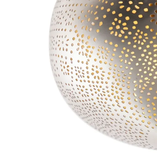 QAZQA Oosterse plafondlamp staal met lichteffect - Sinbad