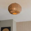 QAZQA Oosterse plafondlamp zwart met touw - Riki