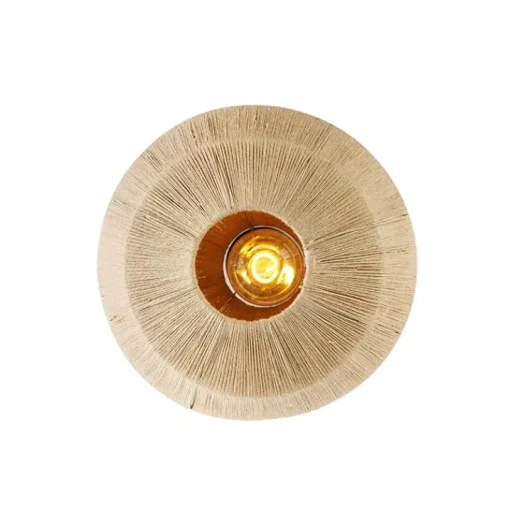 QAZQA Oosterse plafondlamp zwart met touw - Riki