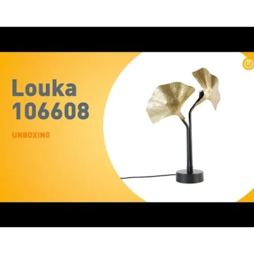 QAZQA Oosterse tafellamp messing met zwart 2-lichts - Louka