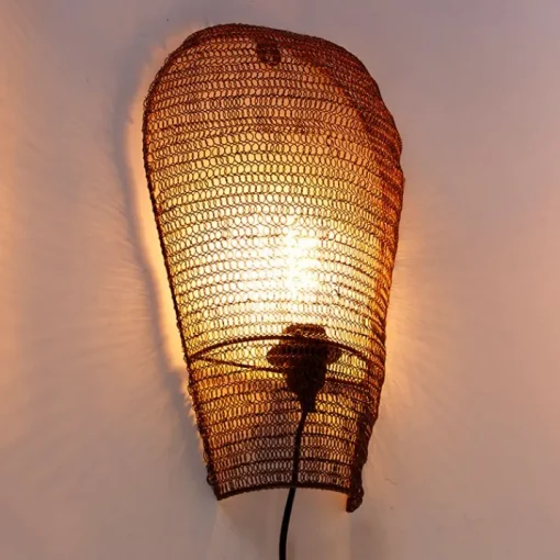 QAZQA Oosterse wandlamp brons 45 cm - Nidum