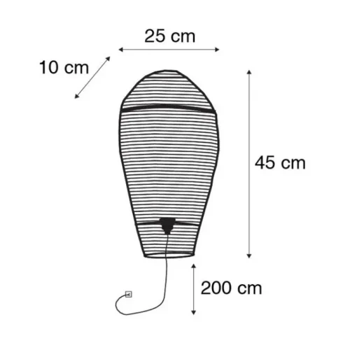 QAZQA Oosterse wandlamp brons 45 cm - Nidum