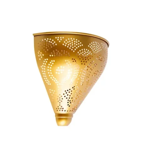 QAZQA Oosterse wandlamp goud met lichteffect - Zayn