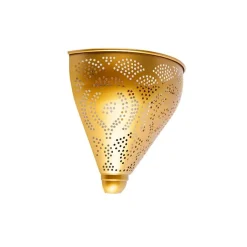 QAZQA Oosterse wandlamp goud met lichteffect - Zayn