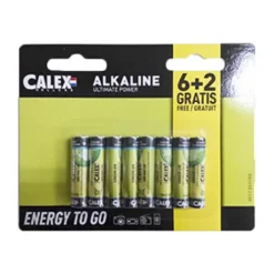 Calex 8-pack AAA Batterijen - Penlite Alkaline