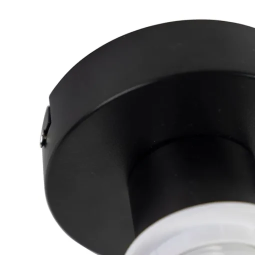 QAZQA Plafondlamp met velours kap rood met goud 25 cm - Combi zwart