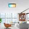 Paul Neuhaus Plafondlamp zwart vierkant incl. LED RGBW met afstandsbediening - Trafalgar