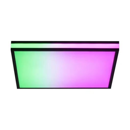 Paul Neuhaus Plafondlamp zwart vierkant incl. LED RGBW met afstandsbediening - Trafalgar