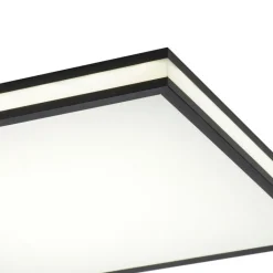Paul Neuhaus Plafondlamp zwart vierkant incl. LED RGBW met afstandsbediening - Trafalgar