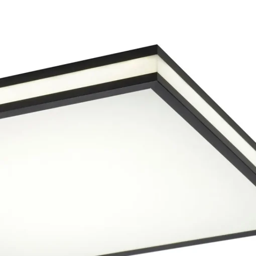 Paul Neuhaus Plafondlamp zwart vierkant incl. LED RGBW met afstandsbediening - Trafalgar