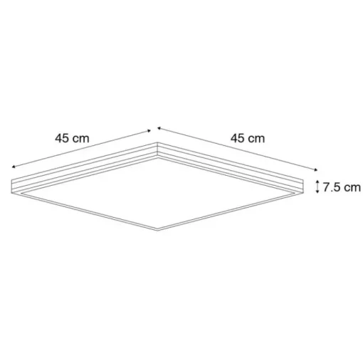Paul Neuhaus Plafondlamp zwart vierkant incl. LED RGBW met afstandsbediening - Trafalgar