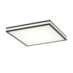 Paul Neuhaus Plafondlamp zwart vierkant incl. LED RGBW met afstandsbediening - Trafalgar