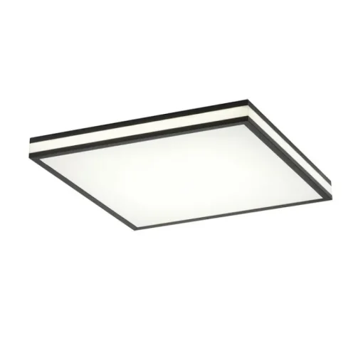 Paul Neuhaus Plafondlamp zwart vierkant incl. LED RGBW met afstandsbediening - Trafalgar