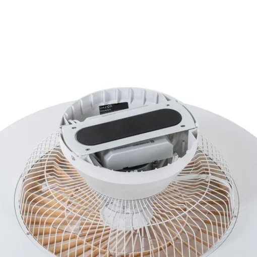 QAZQA Plafondventilator hout print 60cm incl. LED dimbaar met afstandsbediening - Climo