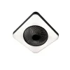 QAZQA Plafondventilator vierkant zwart incl. LED dimbaar - Climo