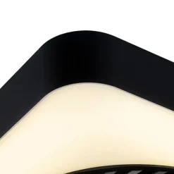 QAZQA Plafondventilator vierkant zwart incl. LED dimbaar - Climo