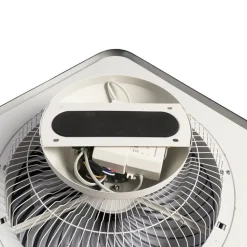 QAZQA Plafondventilator vierkant zwart incl. LED dimbaar - Climo