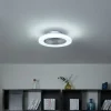 QAZQA Plafondventilator wit 48.5cm incl. LED dimbaar in Kelvin met afstandsbediening - Clemo