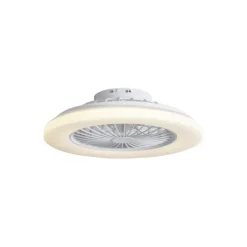 QAZQA Plafondventilator wit 48.5cm incl. LED dimbaar in Kelvin met afstandsbediening - Clemo