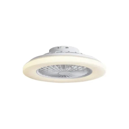 QAZQA Plafondventilator wit 48.5cm incl. LED dimbaar in Kelvin met afstandsbediening - Clemo
