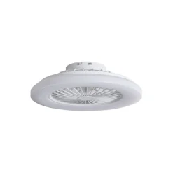 QAZQA Plafondventilator wit 48.5cm incl. LED dimbaar in Kelvin met afstandsbediening - Clemo