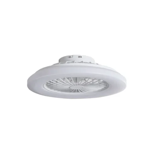QAZQA Plafondventilator wit 48.5cm incl. LED dimbaar in Kelvin met afstandsbediening - Clemo