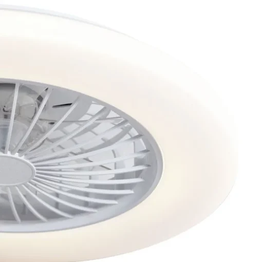 QAZQA Plafondventilator wit 48.5cm incl. LED dimbaar in Kelvin met afstandsbediening - Clemo