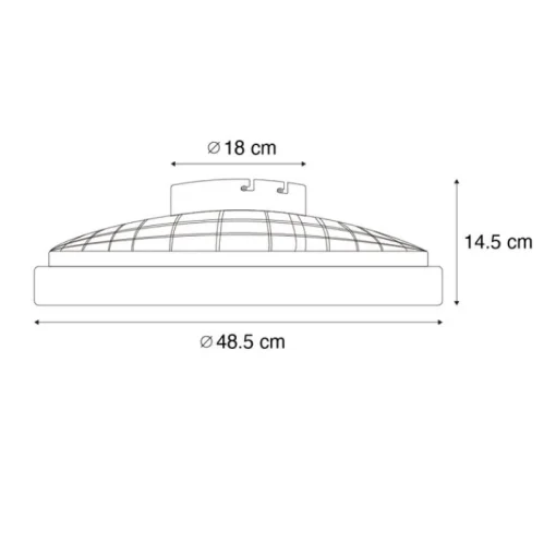 QAZQA Plafondventilator wit 48.5cm incl. LED dimbaar in Kelvin met afstandsbediening - Clemo