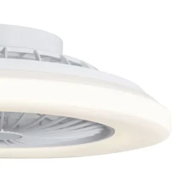 QAZQA Plafondventilator wit 48.5cm incl. LED dimbaar in Kelvin met afstandsbediening - Clemo