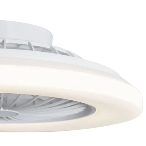 QAZQA Plafondventilator wit 48.5cm incl. LED dimbaar in Kelvin met afstandsbediening - Clemo