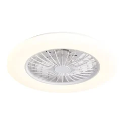 QAZQA Plafondventilator wit 48.5cm incl. LED dimbaar in Kelvin met afstandsbediening - Clemo